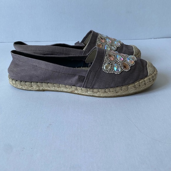 Ilse Jacobsen “Hornbaek” Adornments Canvas Espadrille Size 9 - Picture 5 of 10